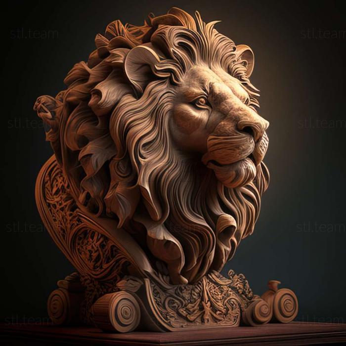 3D model lion 3d model (STL)